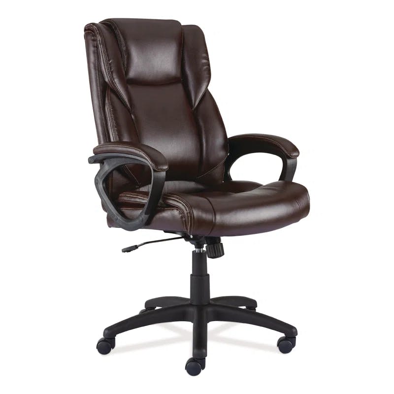 Brosna Luxura Brown Faux Leather Mid-Back Executive Chair