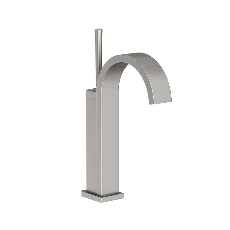 Refined Secant Stainless Steel Single Hole Lavatory Faucet with Drain