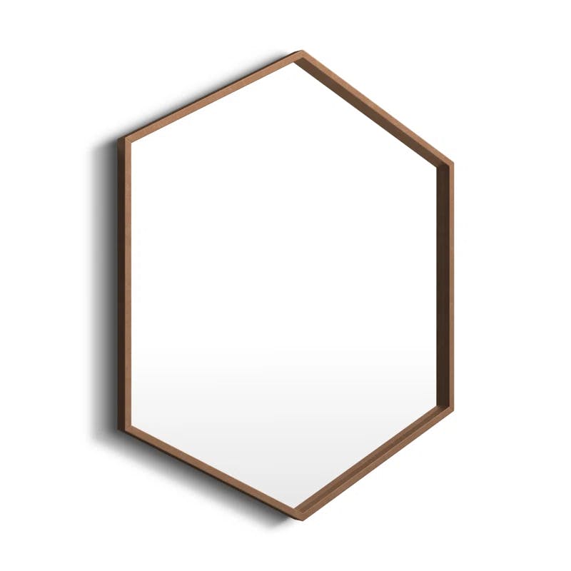McNeer 22" x 25" Hexagon Bronze Vanity Wall Mirror
