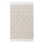Ivory Spot Handmade Wool Rug 45"x27" with Easy Care