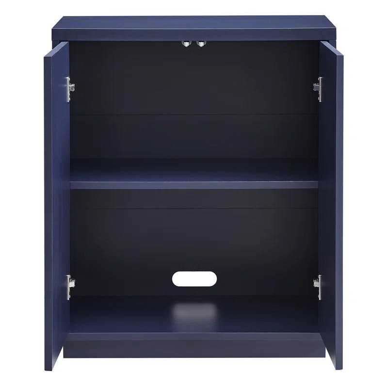 Evelyn 28" Dark Blue Adjustable Shelf Office Accent Cabinet