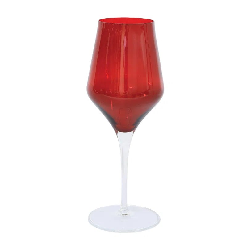Contessa Red 11 oz. Handmade Italian Water Glass