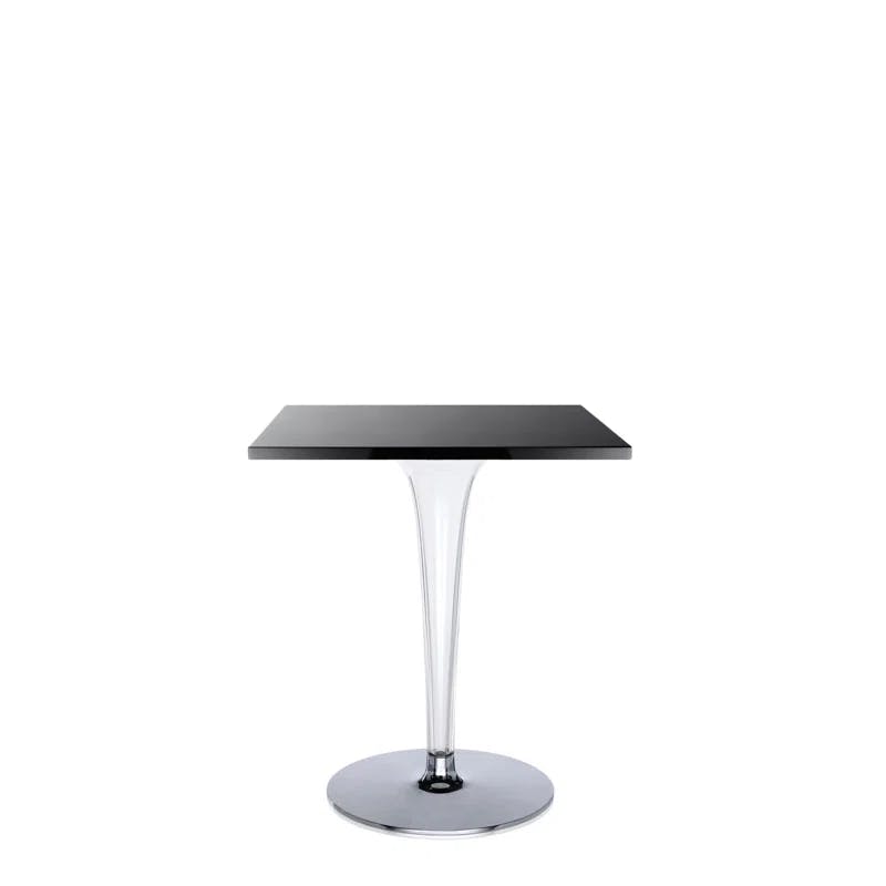 TopTop Dr. Yes 24" Square Black Acrylic Outdoor Table