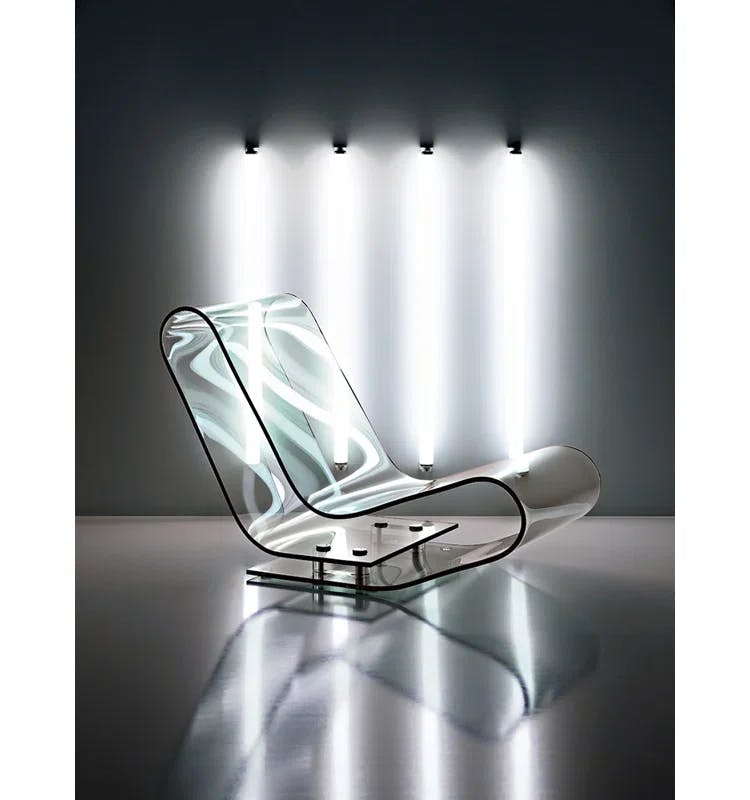 Maarten Van Severen Crystal Blue LCP Chaise Lounge Chair
