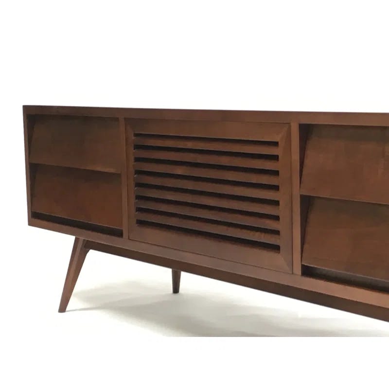 Oslo Mid-Century Modern Solid Walnut TV Stand for TVs up to 78"