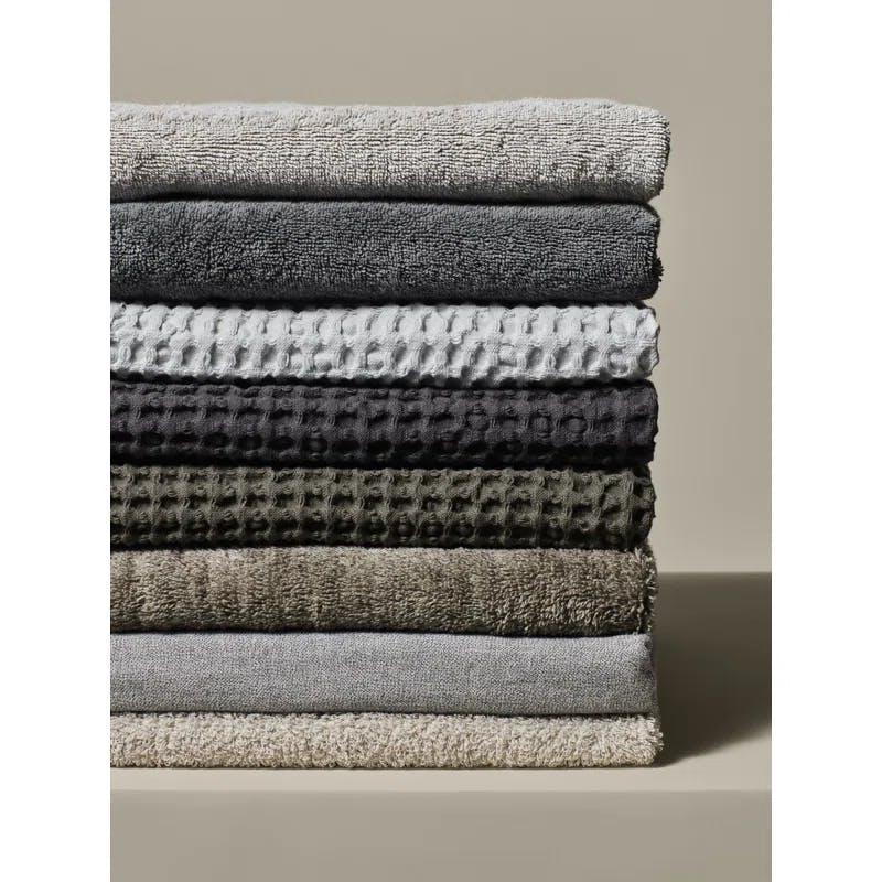 Riva Organic Light Gray 100% Cotton Terry Bath Towel