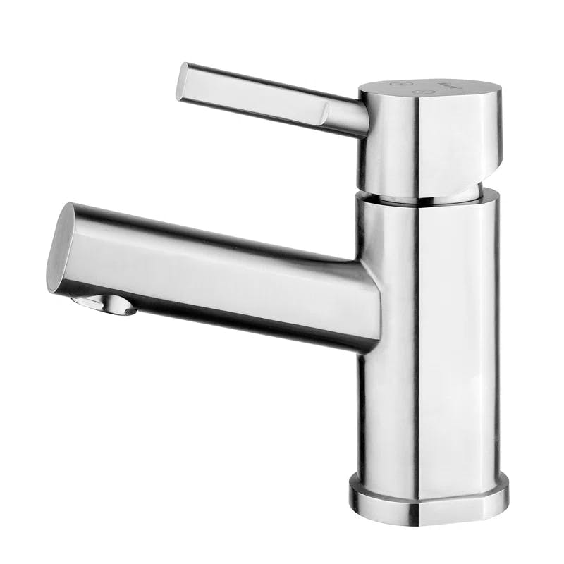 Waterhaus 6.25" Brushed Stainless Steel Single Lever Bathroom Faucet