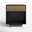 Contemporary Solstice Black Iron and Brass Nightstand
