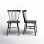 High Windsor Slat Side Chair in Classic Black Wood