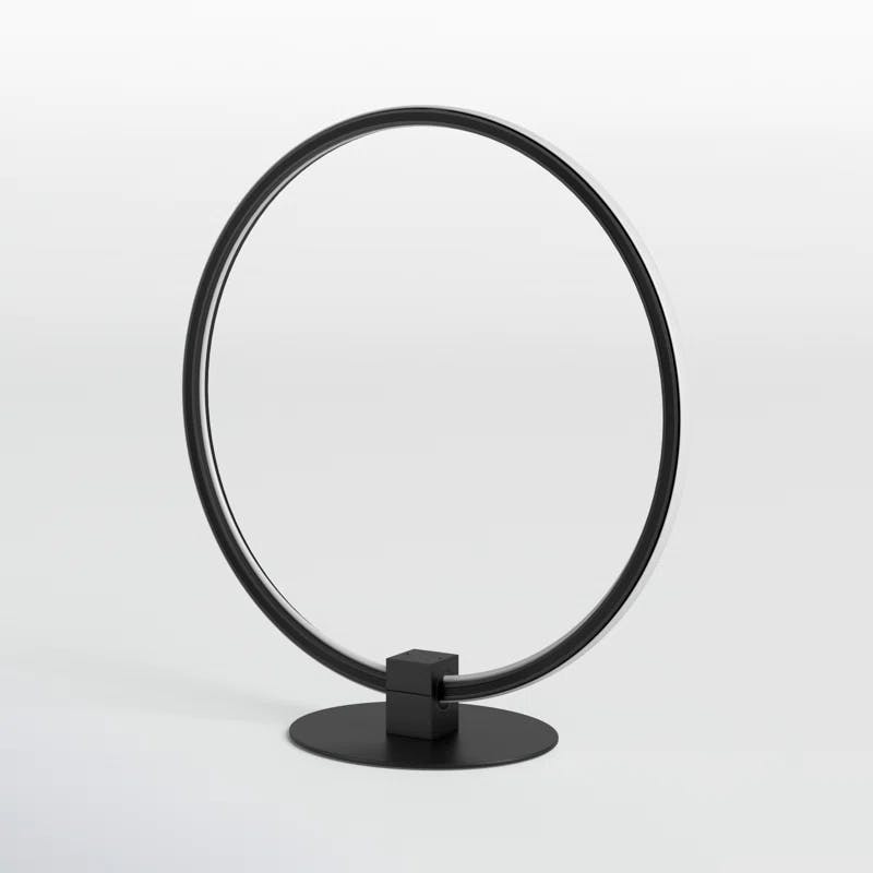 Aurora Sleek Black Metal LED Desk Lamp 14.87"