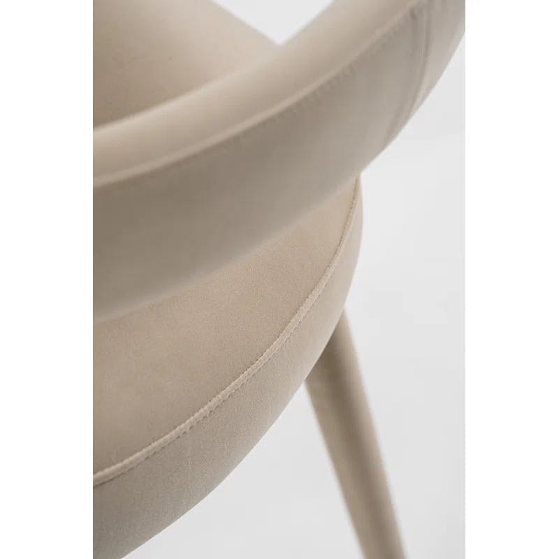 Mundra Modern Beige Fabric Upholstered Dining Chair