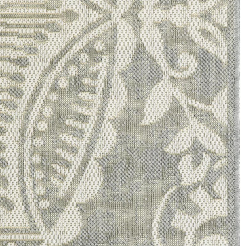 Ashburton Elegance Light Gray Synthetic Medallion 7'10" x 10' Rug