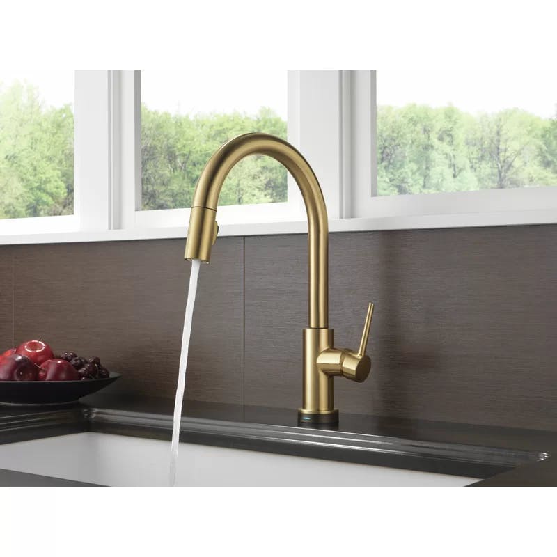 Modern Elegance Touch-Control Bronze Kitchen Sink Faucet with Pull-out Spray