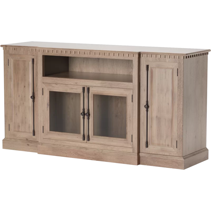 Carmine Traditional Brown 68'' Media Console with Cabinet