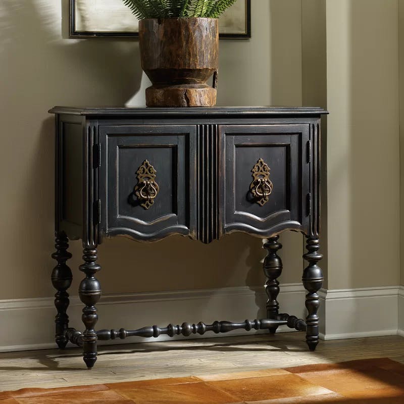 Traditional Black 36'' Accent Cabinet with Adjustable Shelf