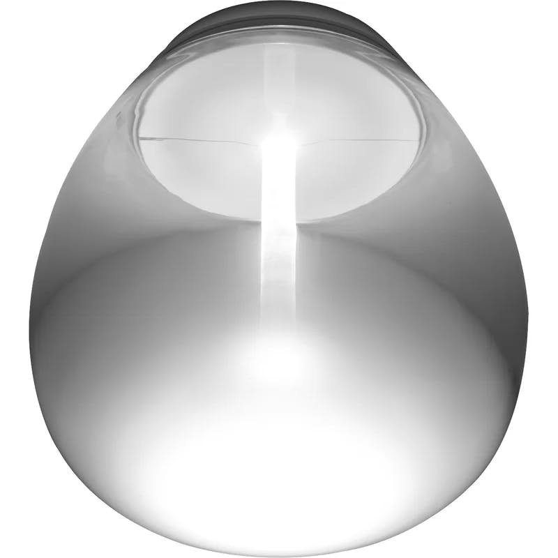 Empatia White Glass LED Flush Mount Ceiling Light - Large