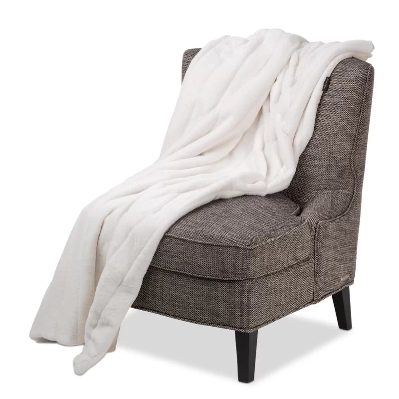 Luxe Ivory Faux Fur Oversized Throw 56" x 72"
