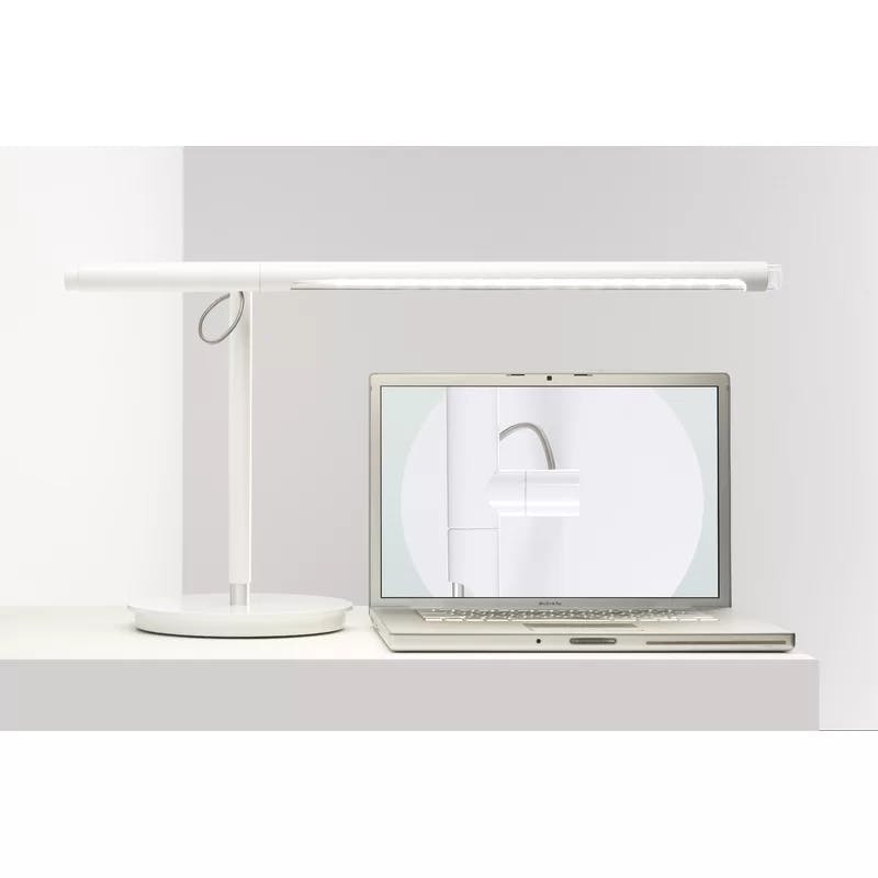 Edison Adjustable White Aluminum Desk Lamp