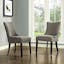 Granite Upholstered Parsons Side Chair with Wood Accents