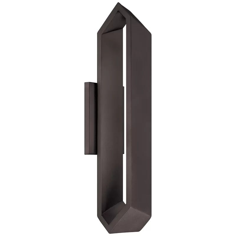 Coal Finish Dimmable LED Outdoor Wall Sconce in Black with Clear Glass