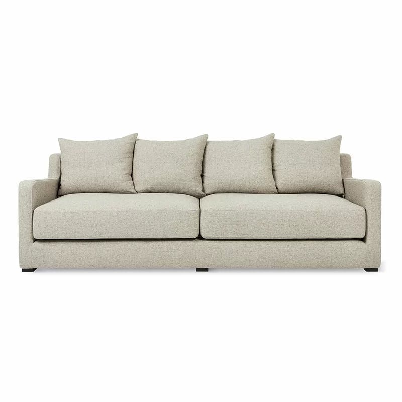 Leaside Driftwood Cotton Blend Sectional Sofa with Eco-Friendly Pillow Back