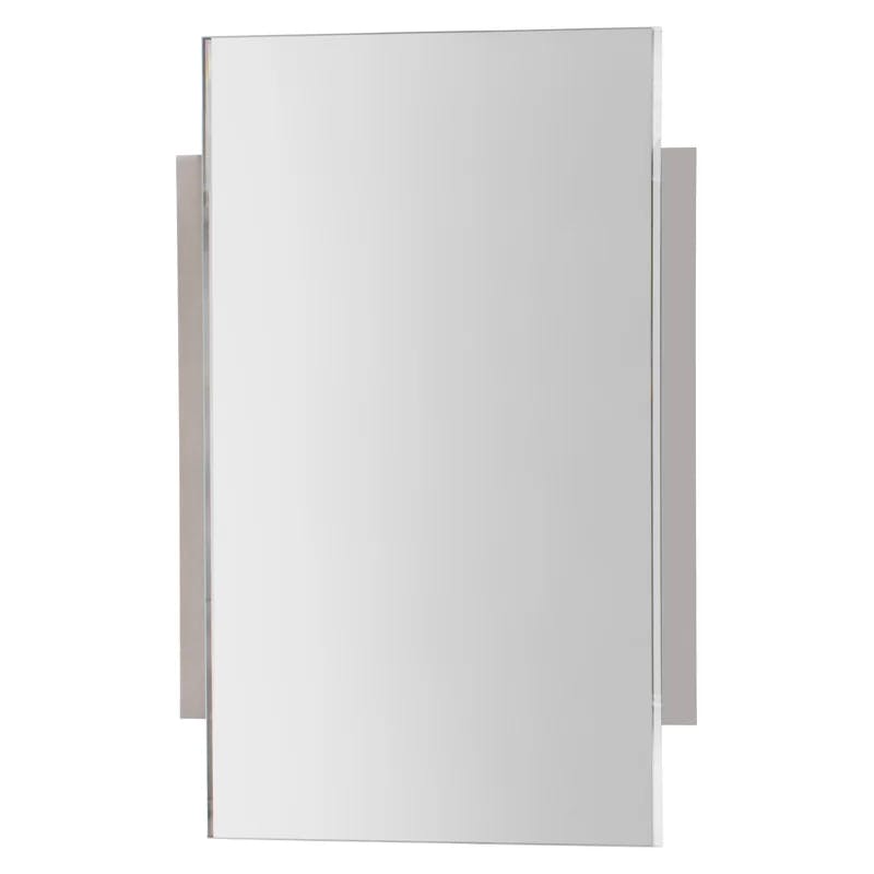 Elegant Silver Surface Rectangular Bathroom Vanity Mirror