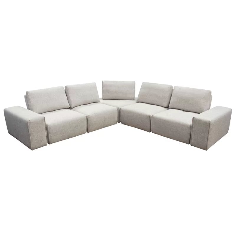 Barley Chic Contemporary 5-Seater L-Shaped Sectional Sofa