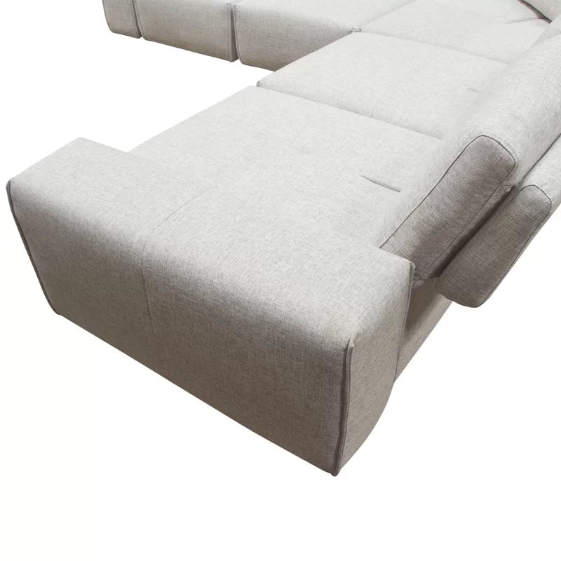 Barley Chic Contemporary 5-Seater L-Shaped Sectional Sofa