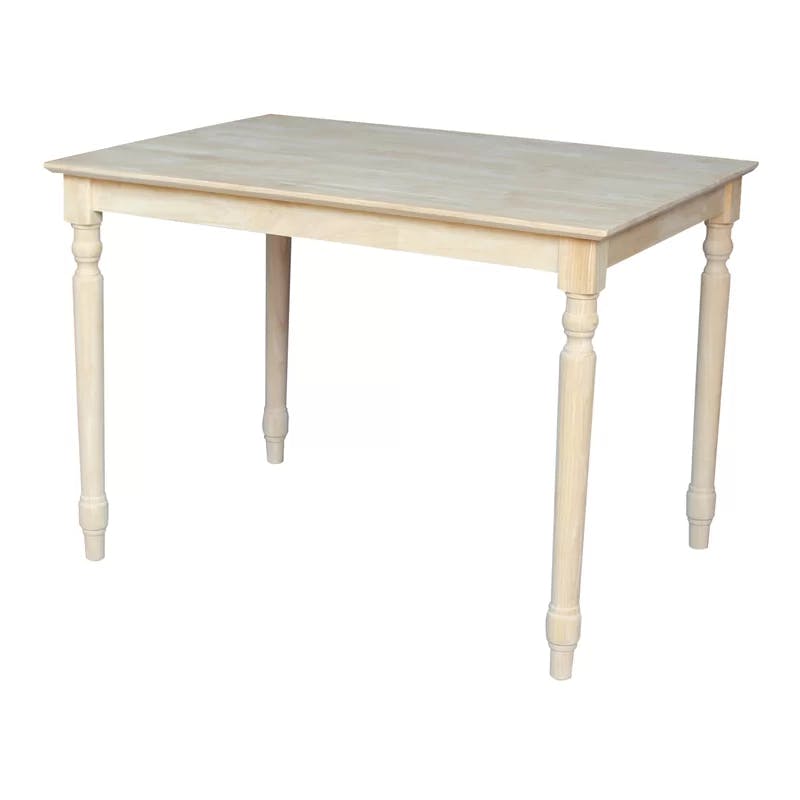 Cottage Charm Extendable Solid Wood Dining Table in Rustic Finish