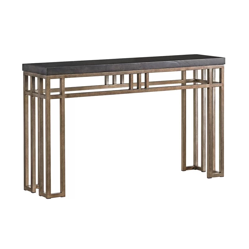 Montera Elegance Stone-Top Bed with Textured Metal Frame