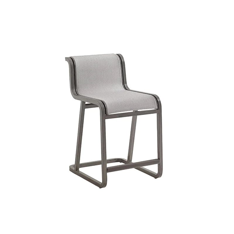 Contemporary Gray Cushioned 34" Counter Stool