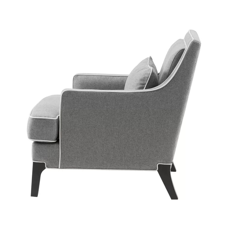 Collin 34" Wide Grey and Black Manufactured Wood Accent Chair