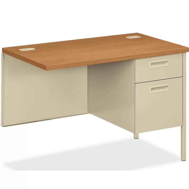 Metro Classic 42" Putty Steel Desk Return with Cable Management