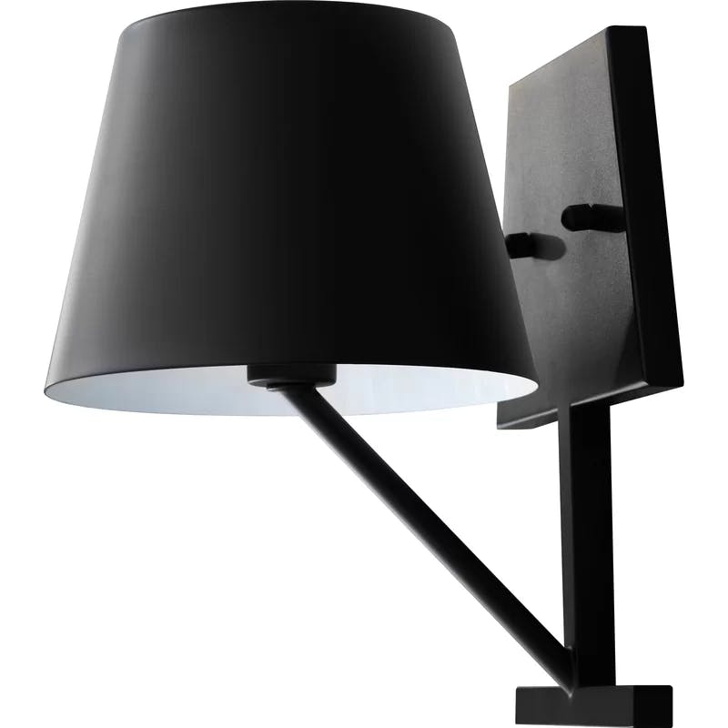 Concom Matte Black Dimmable Steel Wall Sconce
