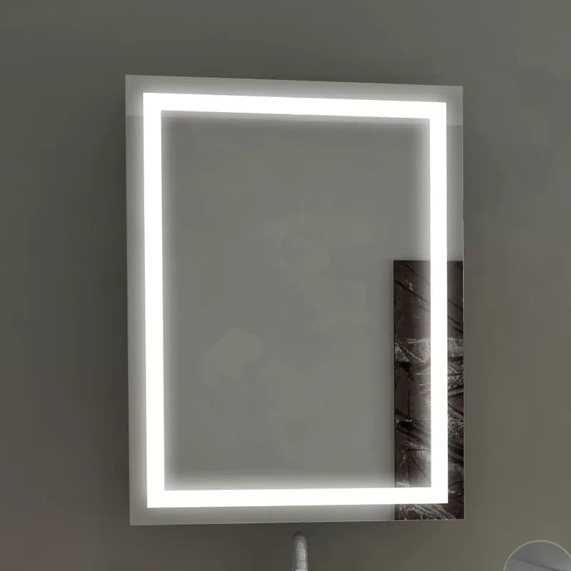 Harmony 31'' Silver LED Frameless Rectangular Vanity Mirror