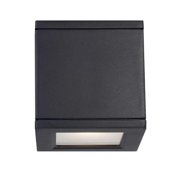 Rubix Sleek 5'' Black LED Outdoor Wall Sconce, Energy Star Dimmable