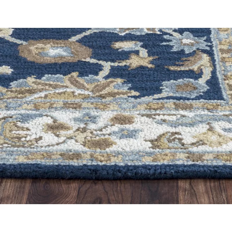 Ashlyn Traditional Oriental Hand-Tufted Wool Rug - 3' x 5' Blue