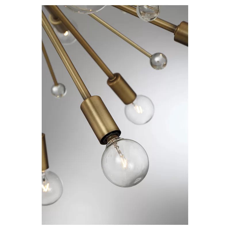 Galea Warm Brass 24-Light Adjustable Sputnik Chandelier