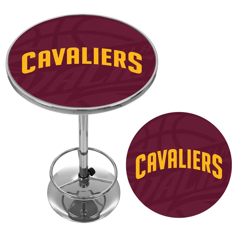 Cleveland Cavaliers Retro Bar Height Round Pub Table with Acrylic Top
