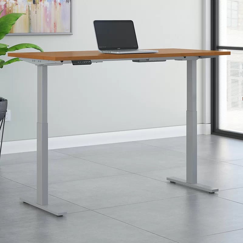 Elevate 72'' White/Black Electric Height Adjustable Standing Desk