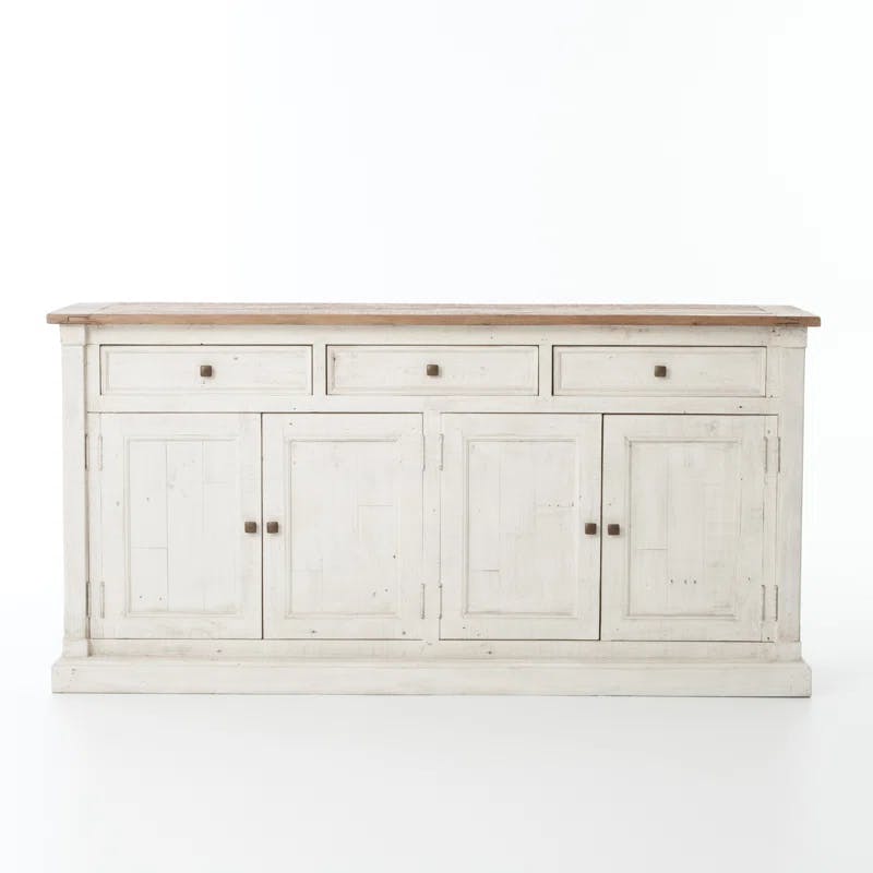 Cintra Modern Farmhouse 70.75'' Brown and White Sideboard