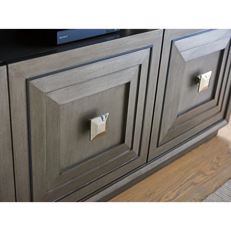 Ariana 68'' Charcoal Gray Modern Media Console with Cabinet