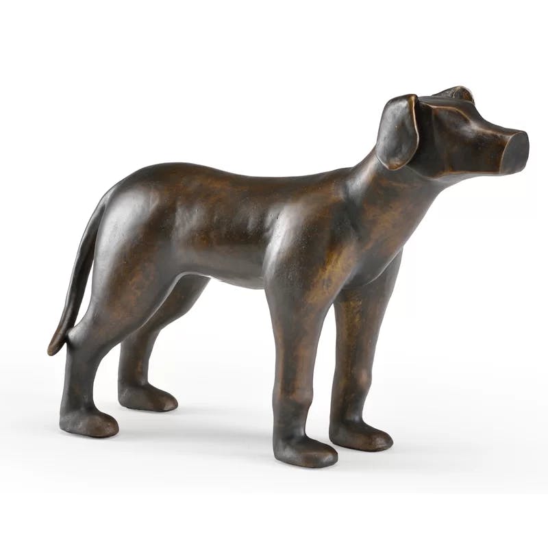 Wildwood Rover Old Bronze Cast Composition Animal Figurine
