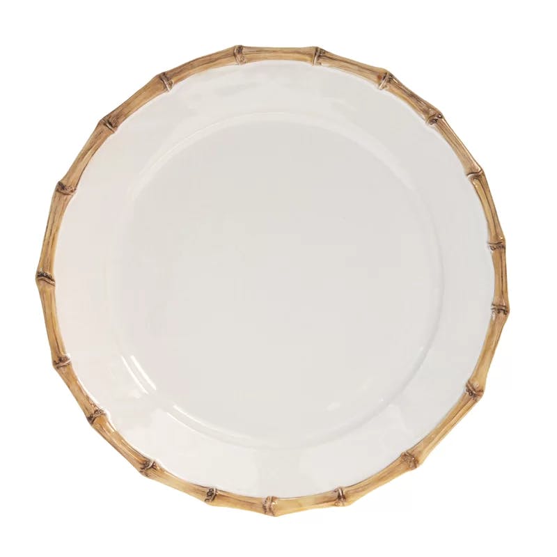 Juliska Classic Hand-Painted Bamboo Ceramic Charger Plate