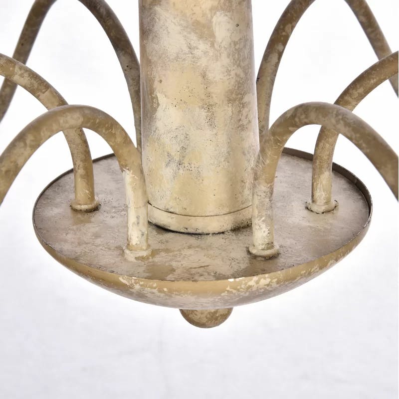 Merritt Weathered Dove 6-Light Traditional Candle Chandelier