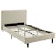 Modway Anya Twin Platform Bed with Upholstered Beige Headboard