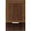 Weathered Steel 35" Floating Nightstand in Natural Walnut