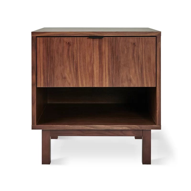 Belmont Square Ash Wood End Table with Storage