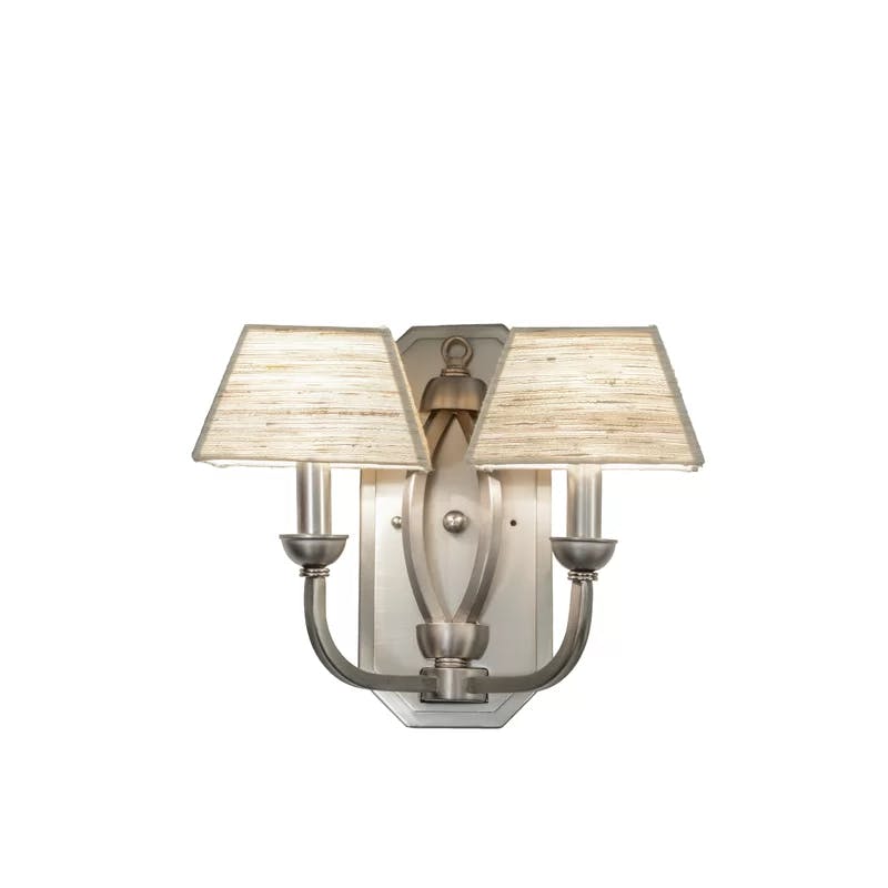 Cesta Chic 2-Light Brushed Nickel Wall Sconce