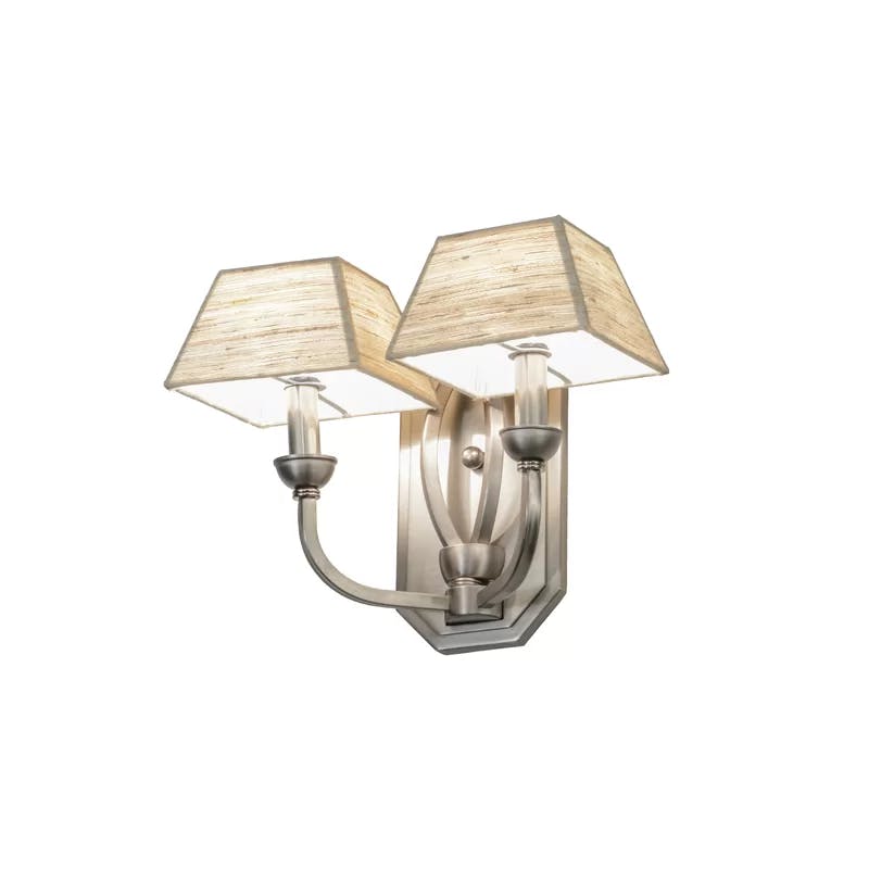 Cesta Chic 2-Light Brushed Nickel Wall Sconce